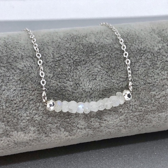 Silver Moonstone Necklace - Picture 2 of 3